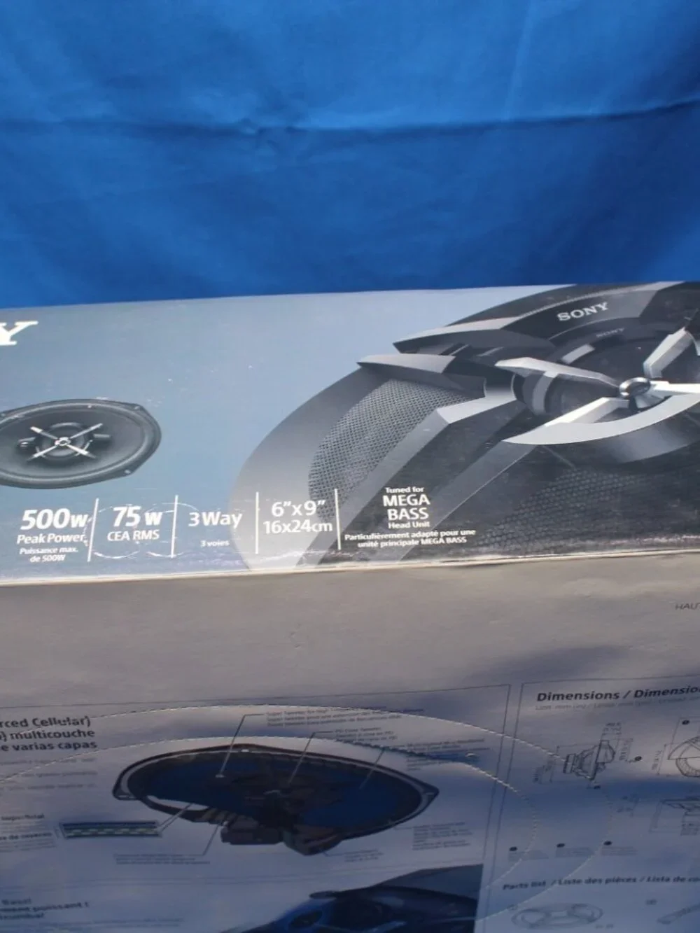 Genuine Sony  XS-XB690 Stereo 3-Way Coaxial Speaker Loudspeaker Set NOS